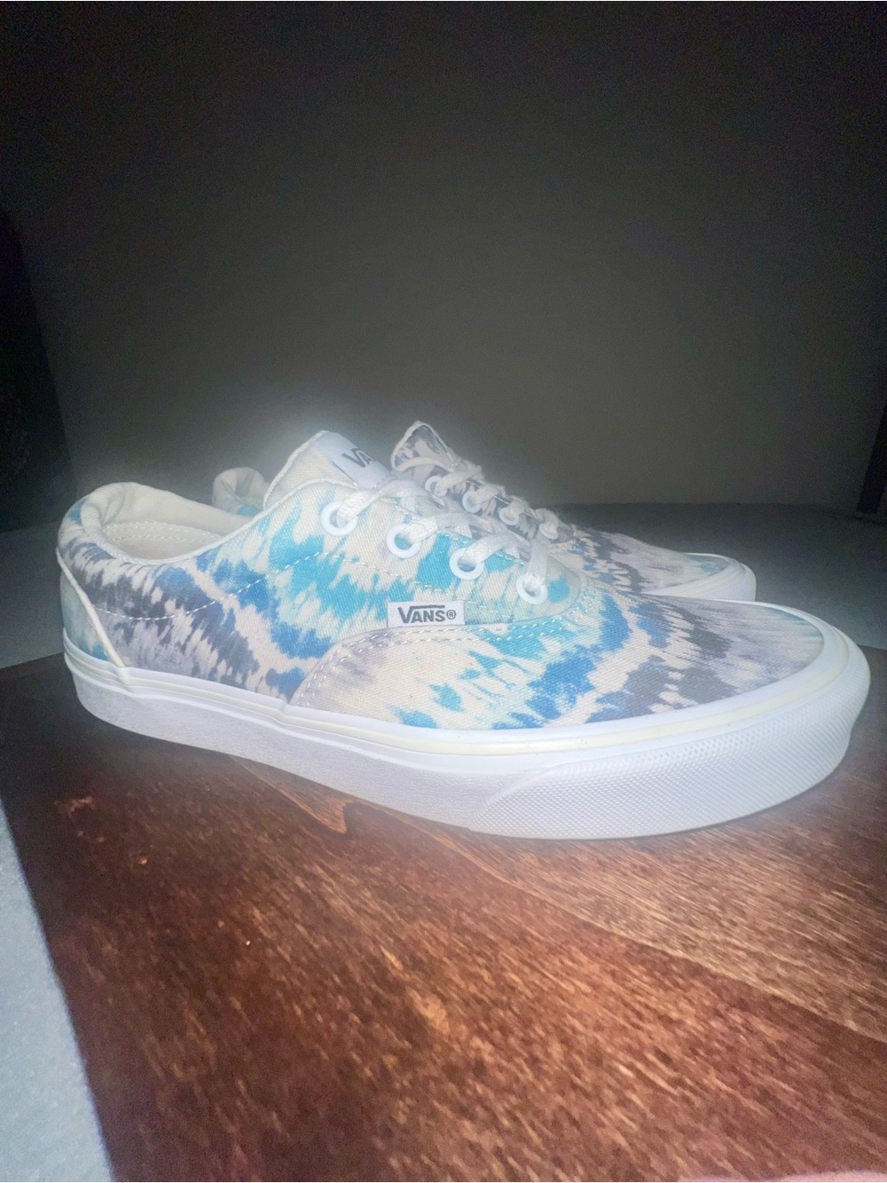 Vans Era Blue Tie-Dye Canvas Skate Sneakers Shoes Women's Size 8.5